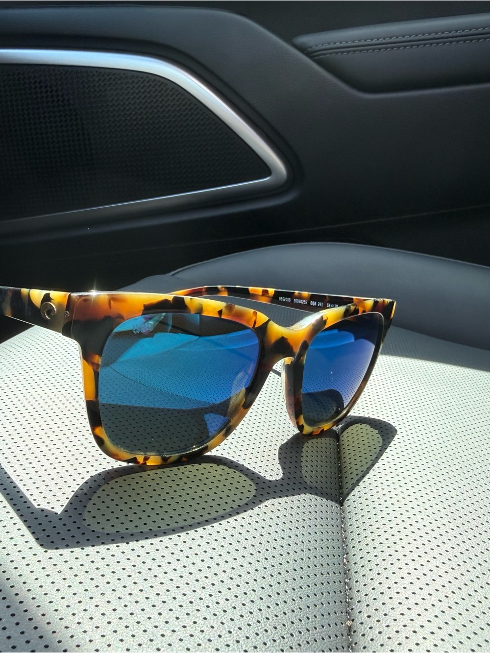 Costa Coquina Tortoise Frame Sunglasses with Blue Mirrored Lenses